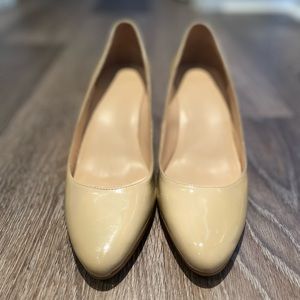 Cole Haan Nude Patent Wedges